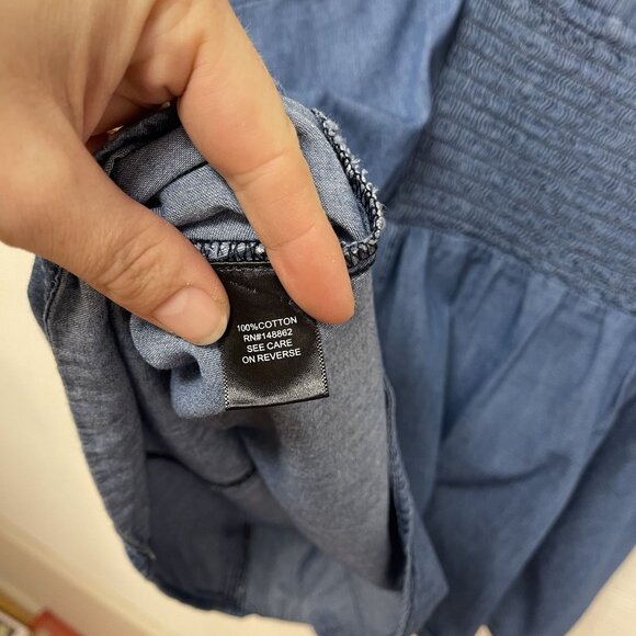 Torrid Denim Faux Button-Front Sleeveless Tank Top W/ Adjustable Straps Size 2 - Picture 5 of 5